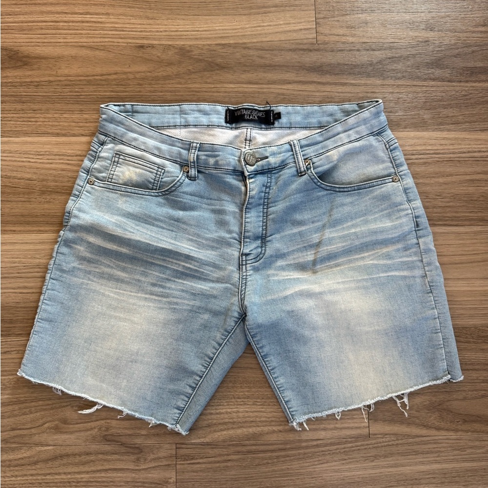 Wrangler Faded Blue Denim Shorts